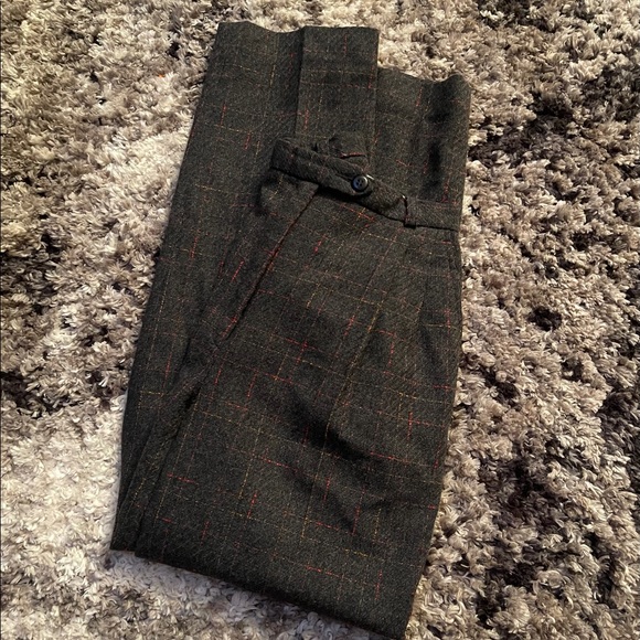 High Waisted Wool Blend Trousers - Picture 7 of 8